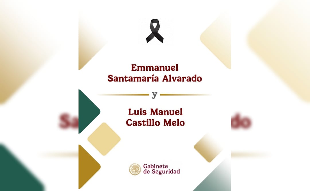 Emmanuel Santamaría Alvarado y Luis Manuel Castillo Melo, agentes de la Secretaría de Seguridad y Protección Ciudadana (SSPC), fueron atacados por integrantes del crimen organizado en Omealca, Veracruz. Foto: X @GabSeguridadMX