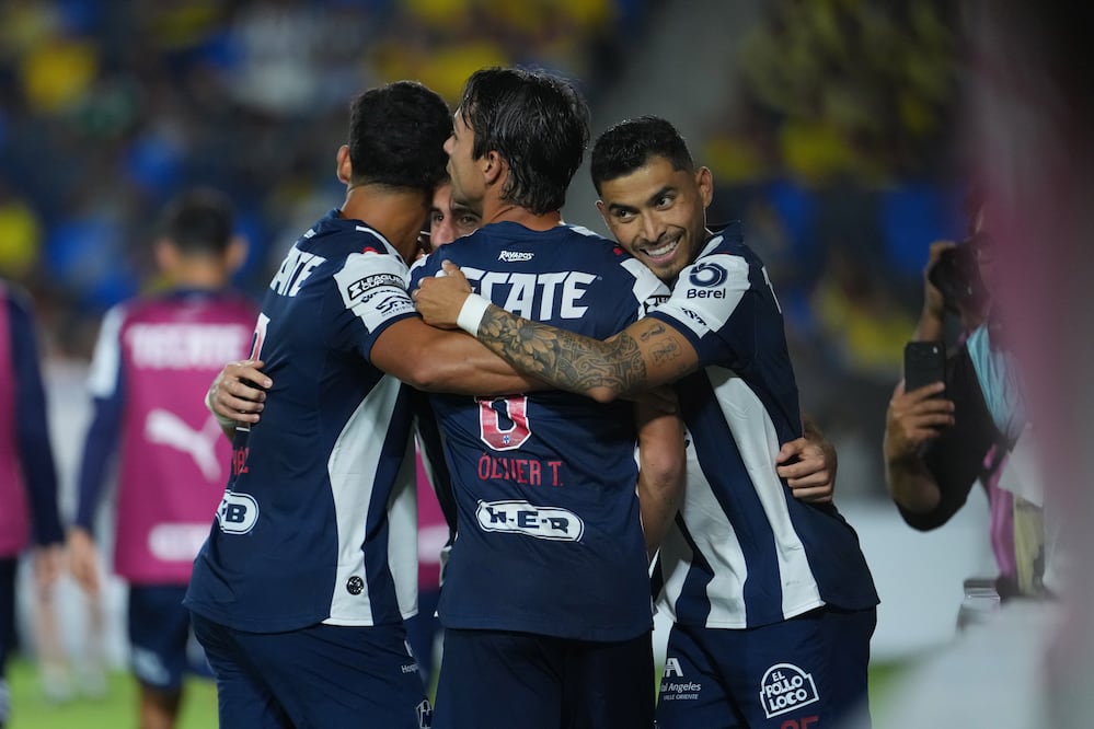 Rayados de Monterrey en festejo de gol, durante las semifinales de la Leagues Cup - Foto: Imago7