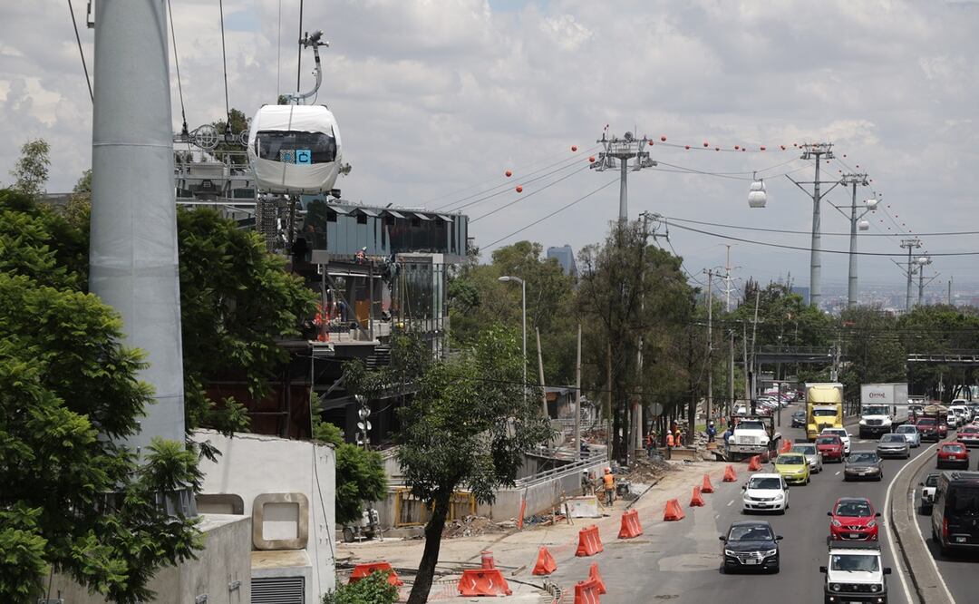 RECORRIDO POR LA LINEA 3 DEL CABLEBUS EN LA ESTACIÓN PARCUR Y LA QUE SE ENCUENTRA CERCA DEL PANTEON DOLORES, CONTINUAN LAS OBRAS A MARCHAS FORZADAS. FOTO: CARLOS MEJIA/EL UNIVERSAL