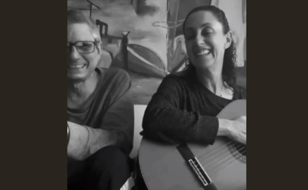 Claudia Sheinbaum, y su pareja Jesús María Tarriba Unger. Foto: Captura de video del Instagram @claudia_shein