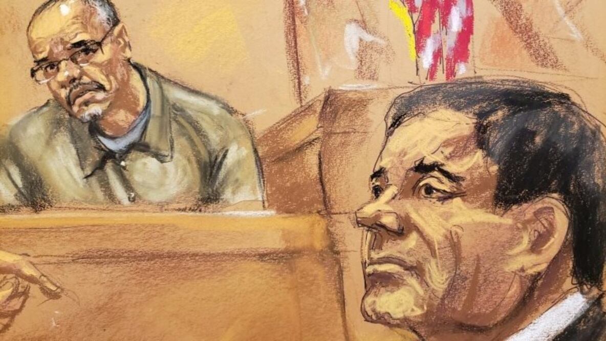 Picto del juicio del Chapo Guzmán