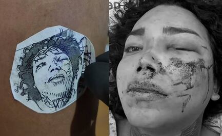 Se tatúa rostro "desfigurado" de Paola Suárez, de "Las Perdidas", y lo tunden en TikTok