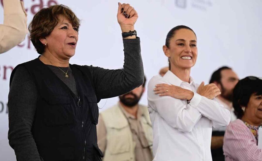 Delfina Gómez, gobernadora del Estado de México junto a la presidenta Claudia Sheinbaum / Foto: Especial