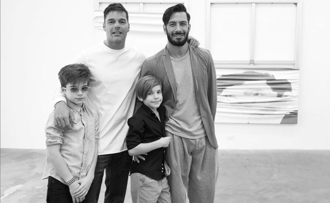 Ricky Martin y Jwan Yosef con Matteo y Valentino. Foto: Instagram