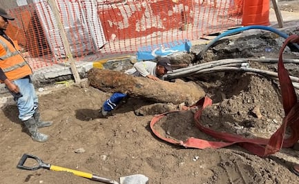 Encuentran segundo cañón antiguo en el Centro Histórico de Veracruz; INAH ya lo resguarda para su análisis