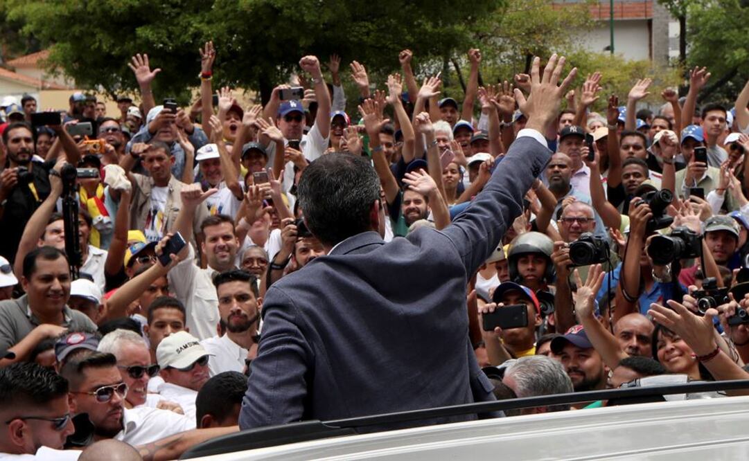 El jefe del Parlamento, Juan Guaidó, durante un mitin en Venezuela (Foto: Reuters)