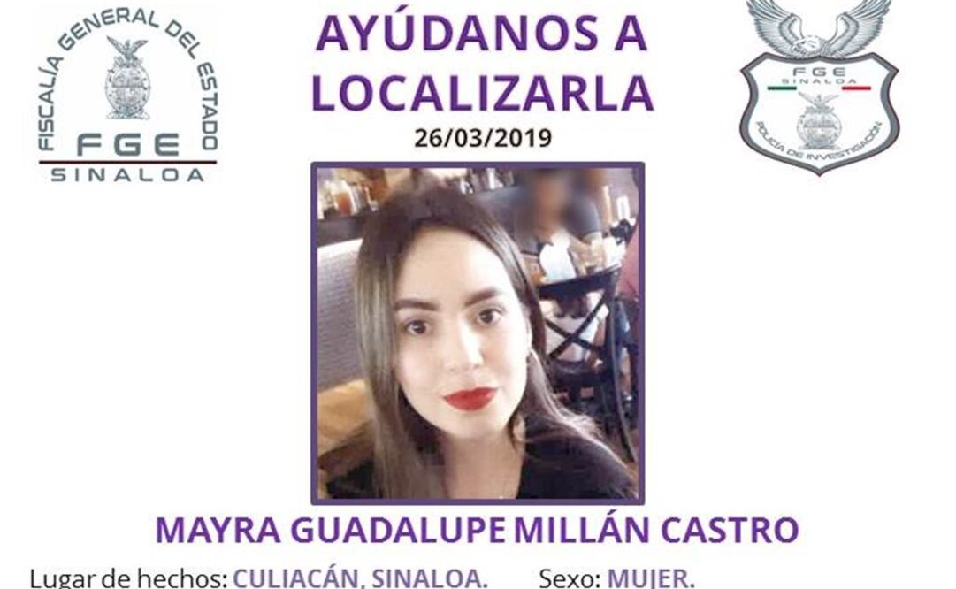 Reporte de desaparición de Mayra Guadalupe Millán Castro, de 29 años de edad (Foto: Especial)