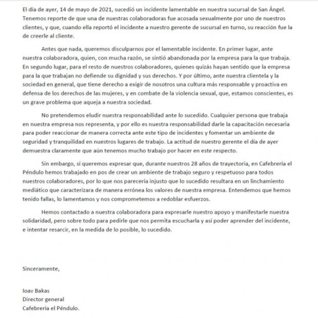 Empleada denuncia acoso de un cliente en librería y renuncia por no sentirse apoyada