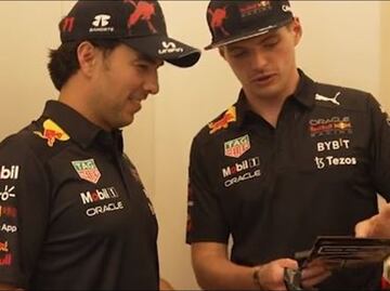 Red Bull y Max Verstappen organizan Baby Shower a Checo Pérez durante el GP de España