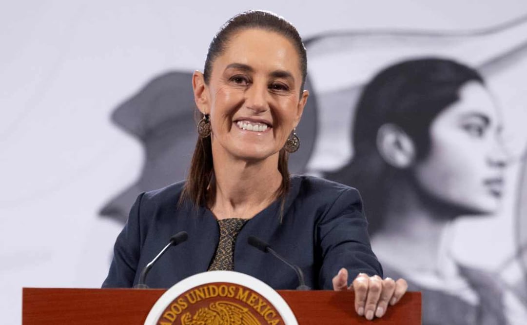 Claudia Sheinbaum, presidenta de México, durante la mañanera del 6 de noviembre del 2025. Foto: Presidencia