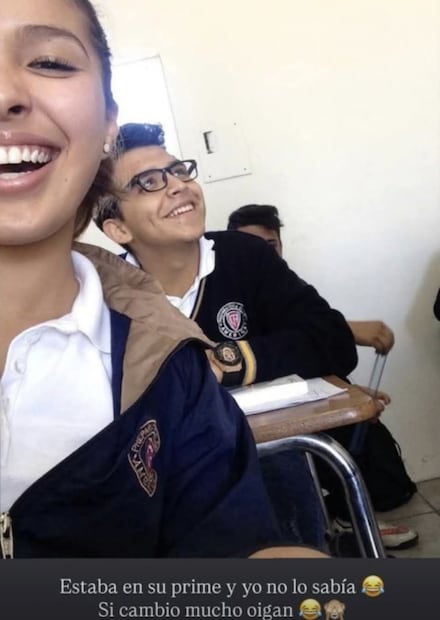 Christian Nodal y Lisa Fernanda Macías, novios durante la preparatoria.
Fotos: X