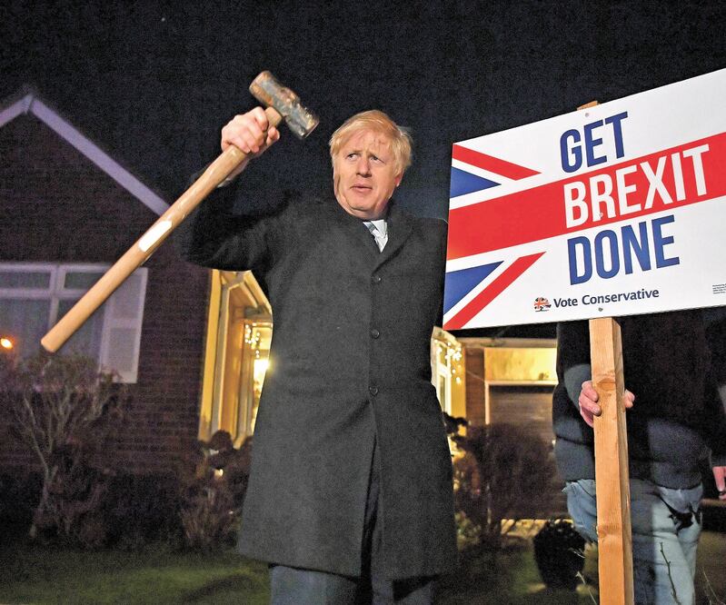 El premier británico, Boris Johnson, en Londres en diciembre de 2019. Foto: BEN STANSALL. AFP