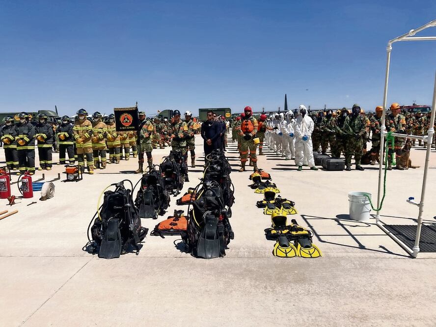 En el Campo Militar Estratégico Conjunto, en Santa Lucía, Estado de México, se realizó la conmemoración del 58 aniversario de la Aplicación del Plan DN-III- E para atender desastres naturales. Foto: Daniela Wachauf EL UNIVERSAL