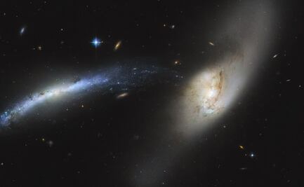 ¿Una cascada galáctica? Esta es la imagen que captó el telescopio Hubble