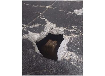 Aparece socavón de 70 cm en Tecamachalco