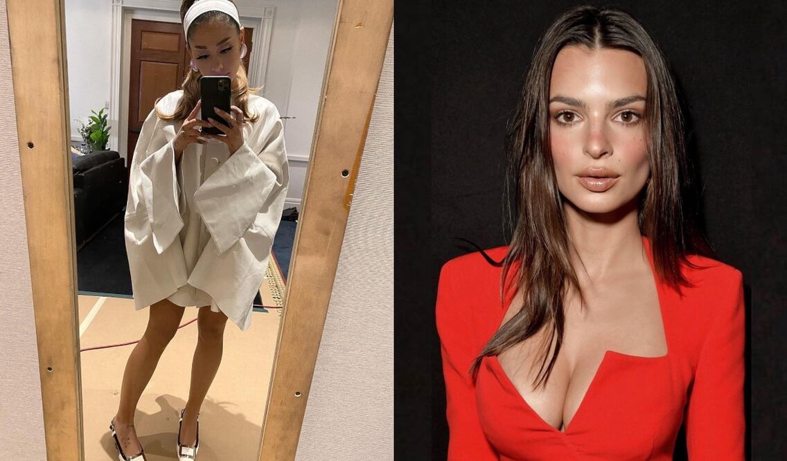Con estos tips lucirás impactante durante la cena de nochebuena / Fotos: Instagram @arianagrande @emrata 