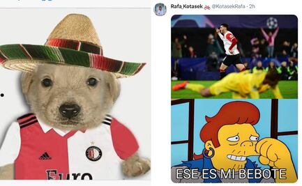 Los mejores memes del doblete de Santiago Giménez en la Champions League