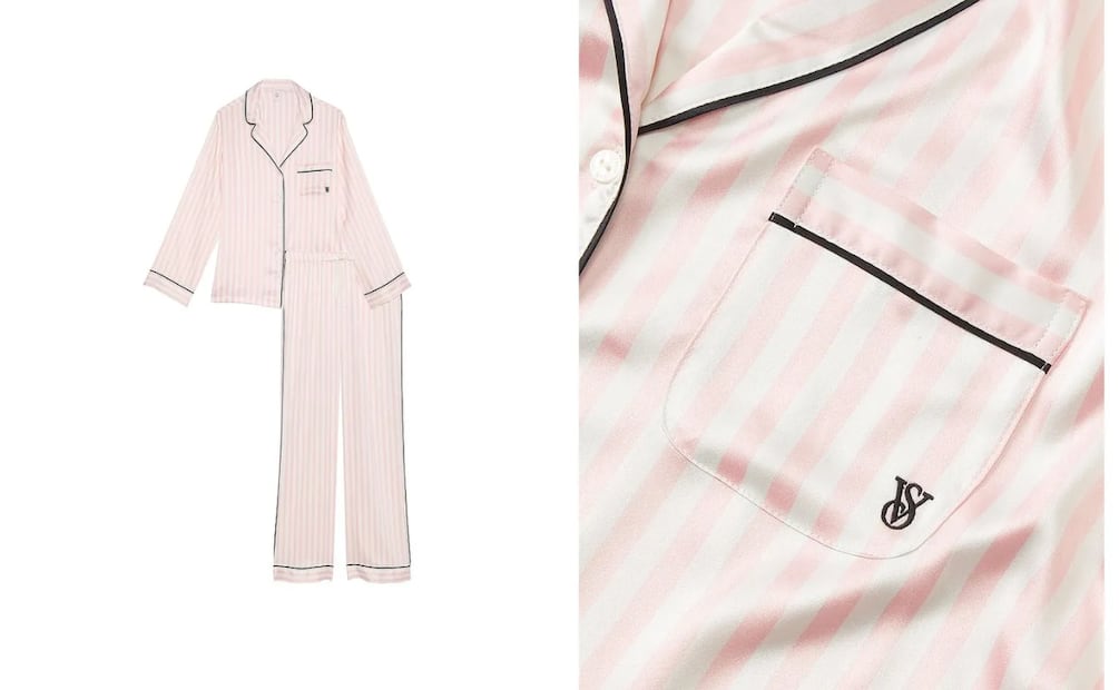 El estilo de pijama camisera se suele usar en telas satinadas. Foto: Victoria Secret's