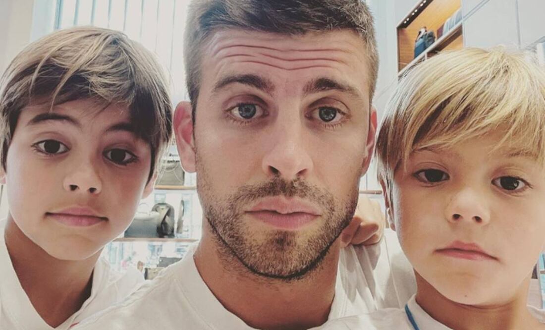 Gerad Piqué y sus hijos. Instagram.