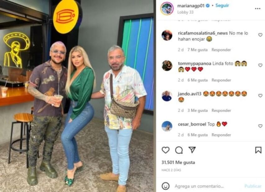 Novia de Vicente Fernández Jr. alaba personalidad de Christian Nodal