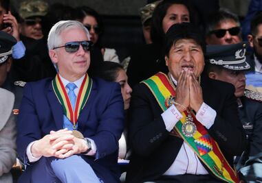 Evo Morales pide a las fuerzas armadas bolivarianas "mantener un espíritu de lucha"