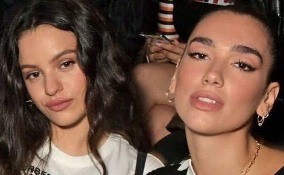 Rosalía y Dua Lipa. Foto: Twitter @DuaLipaPop