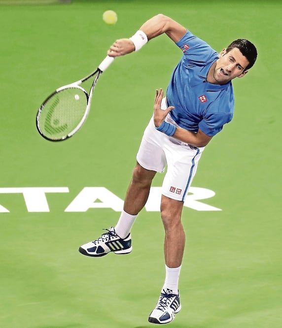 Nole termina por imponerse 7-6 (1), 6-3 al alemán Jan-Lennard Struff (IBRAHEEM AL OMARI. REUTERS)