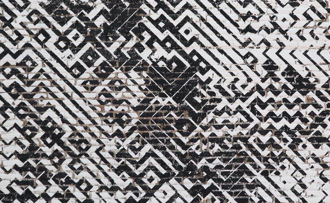 Tras pintar y retirar las plantillas, así se ve la obra en Álvaro Obregón 168. Foto: ARIEL OJEDA / EL UNIVERSAL