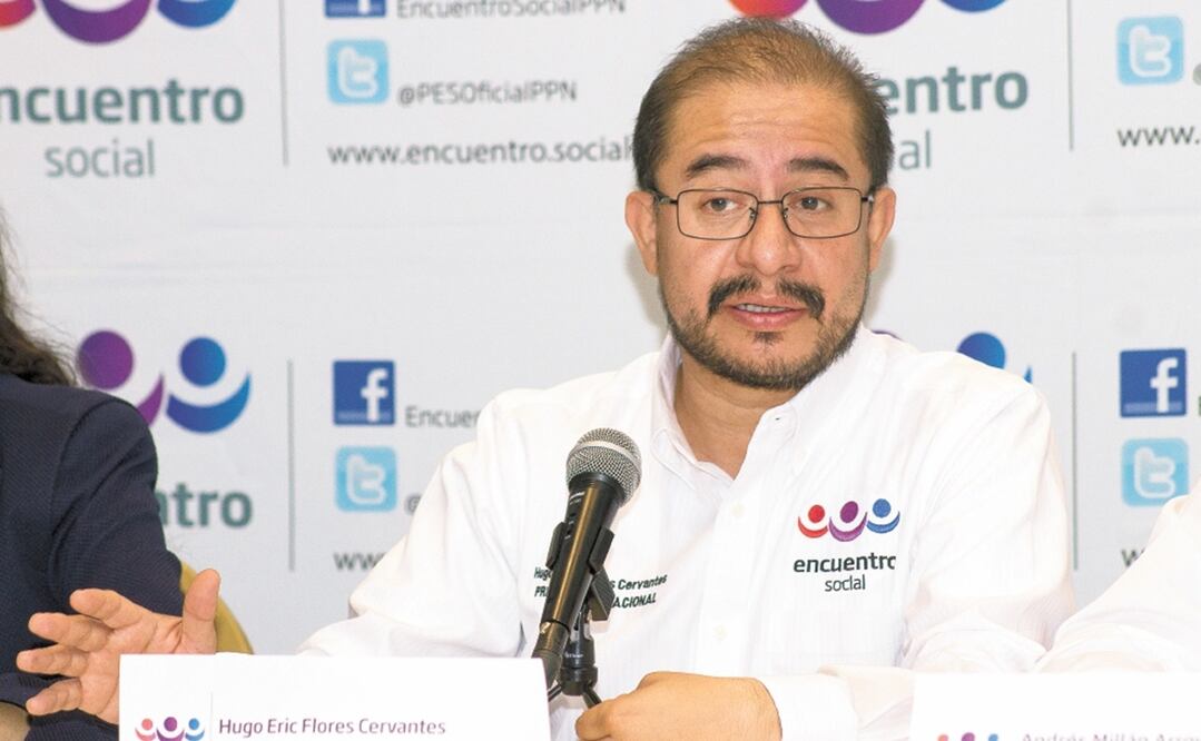 Hugo Eric Flores Cervantes, líder nacional del PES. Foto: Archivo El Universal