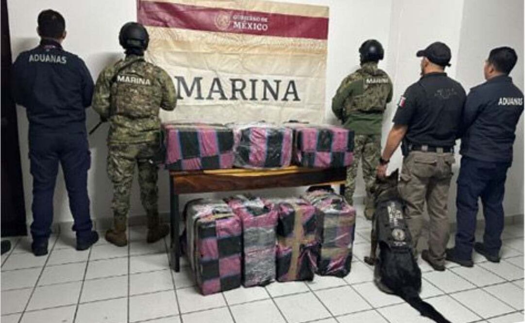 Marina decomisa 350 kilos de cocaína en Ensenada, BC. Foto: Marina
