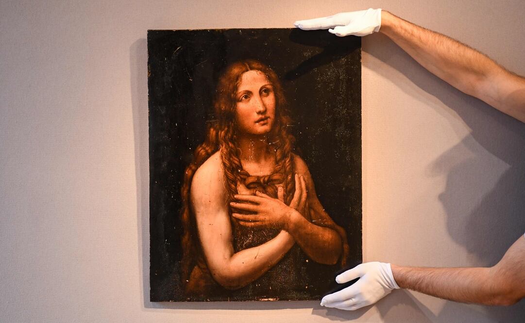 "Magdalena penitente" de Salai superó su valor estimado durante la puja. Foto: Alain JOCARD / AFP
