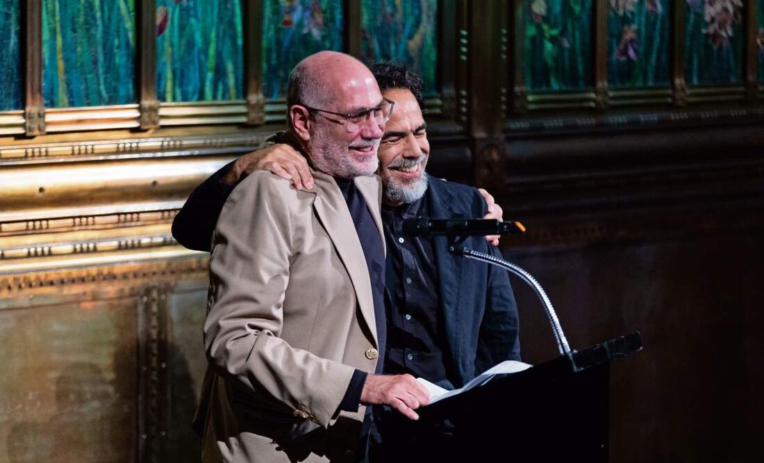 Guillermo Arriaga e Iñárritu, juntos. Foto Hugo Salvador / EL UNIVERSAL