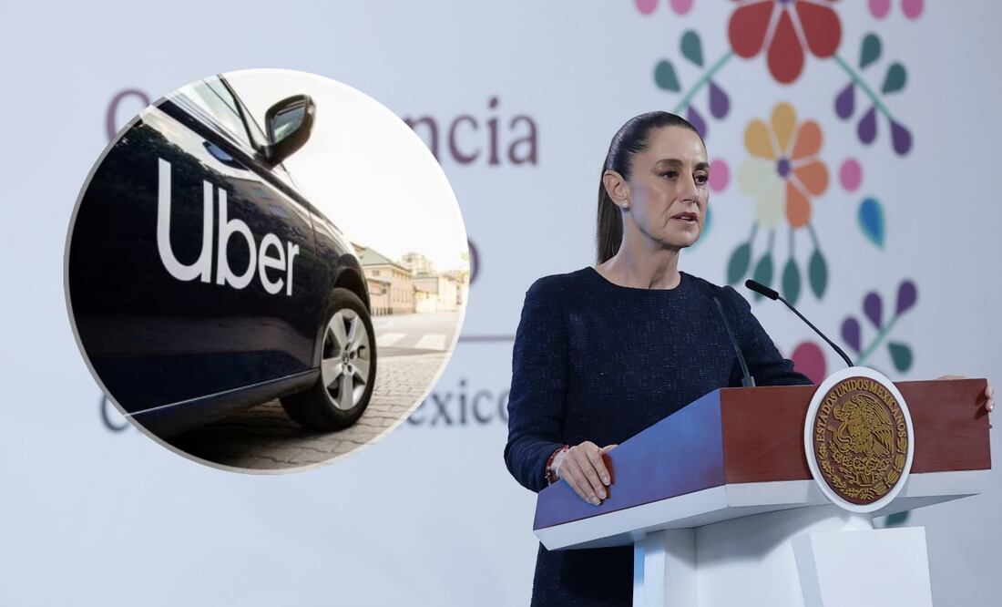 Claudia Sheinbaum habla sobre el incremento de tarifas en la plataforma digital Uber. Foto: Fernanda Roja / EL UNIVERSAL