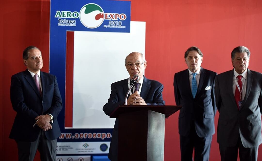 El subsecretario de Transporte, Carlos Morán Moguel, en la inauguración de la edición 16 de la AeroExpo 2019 (NOTIMEX)
