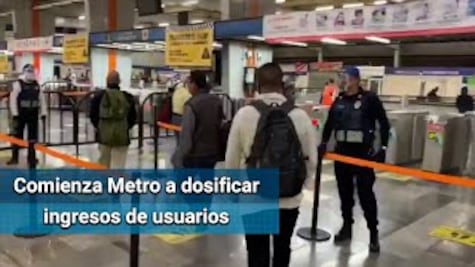Metro dosifica entrada de usuarios ante Covid-19