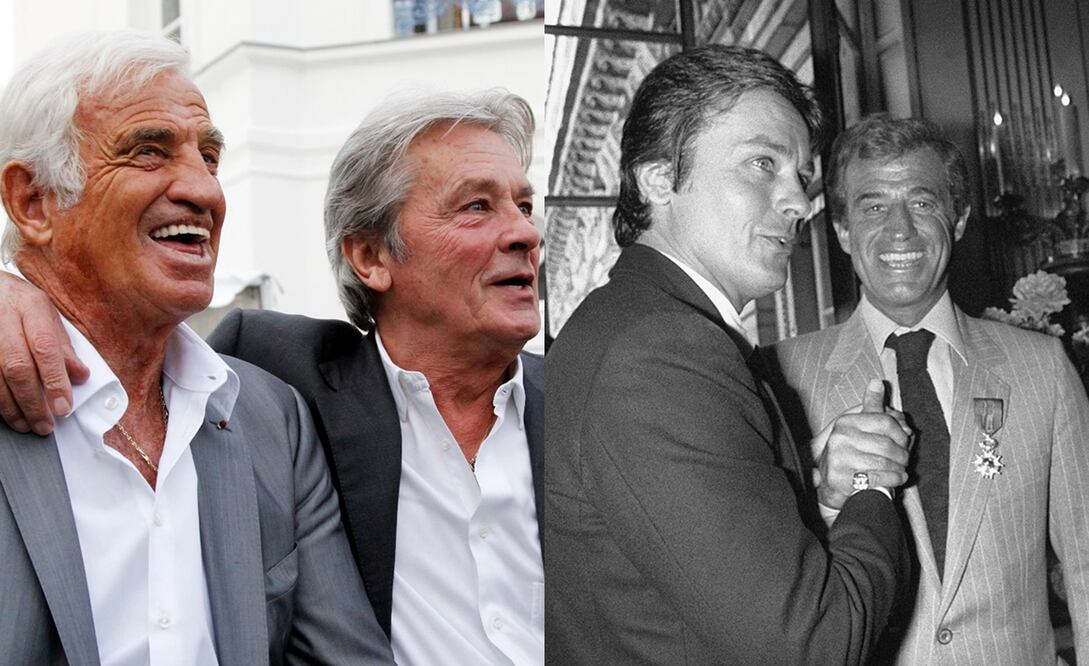 Los actores franceses Alain Delon y Jean-Paul Belmondo Fotos: AFP, archivo 