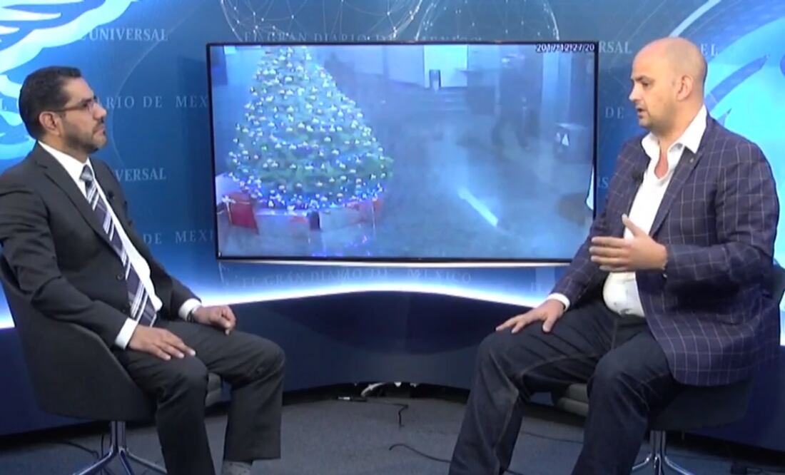 Joel Ruiz, editor de la sección Metrópoli y Emiliano Robles Gómez-Mont, abogado del actor. (Foto: captura de video)