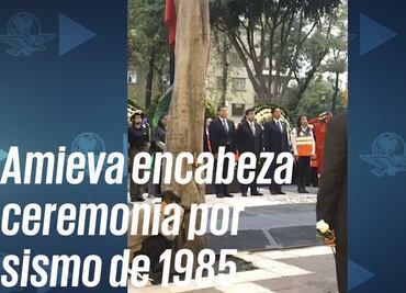 Encabeza Amieva ceremonia por 33 años del sismo de 1985