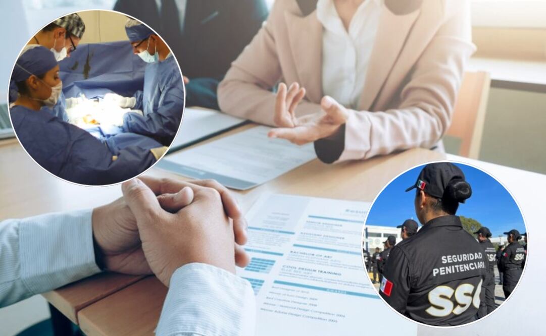 SSPC abre vacantes de hasta 20 mil pesos. Fotos: Freepik, EL UNIVERSAL y Gobierno de México.