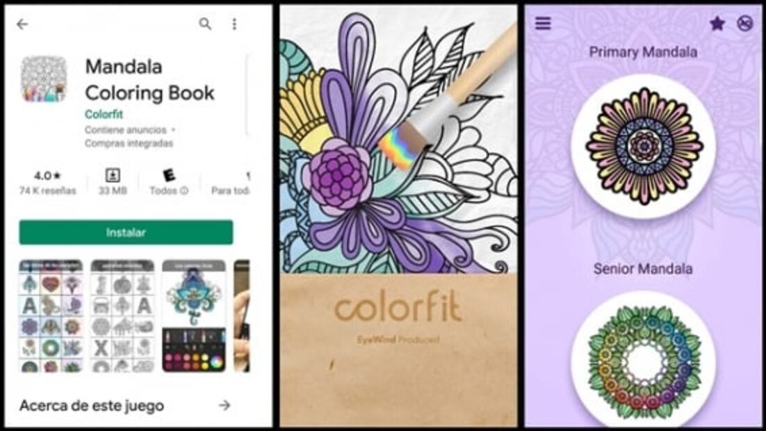 5 aplicaciones para colorear mandalas 