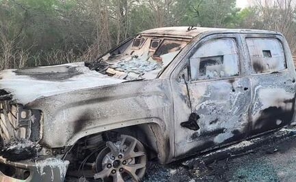 Enfrentamiento a balazos deja 8 muertos y 7 vehículos calcinados en Camargo, Tamaulipas