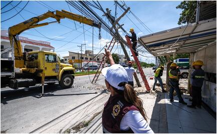 Restablecen energía eléctrica en un 98.3% en Playa del Carmen tras paso de Beryl: Mara Lezama