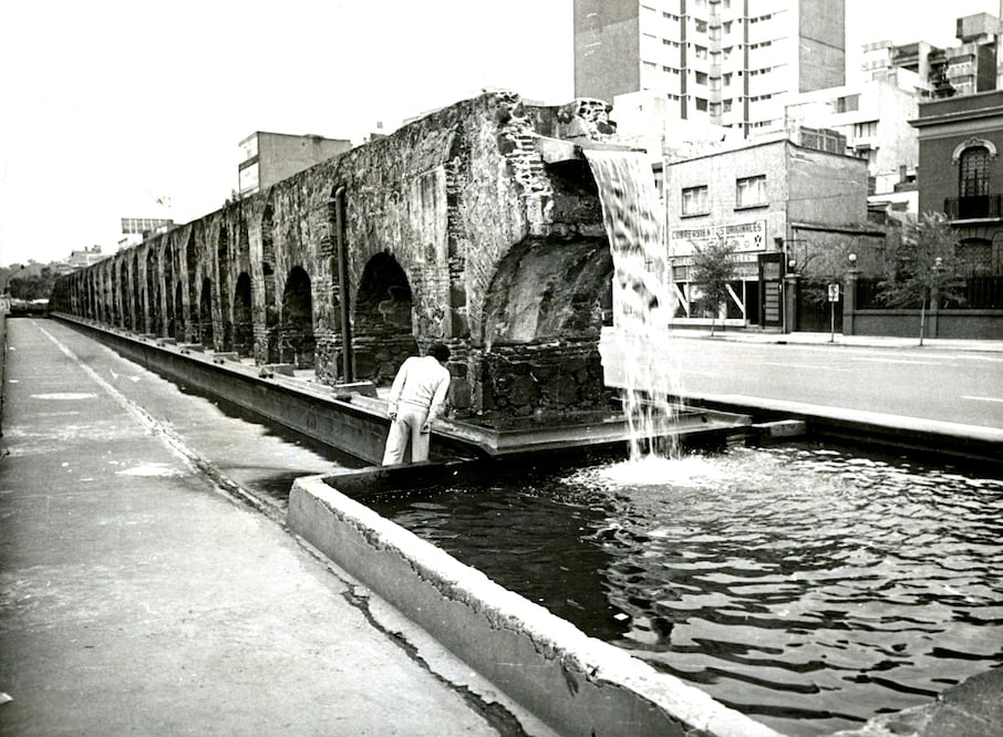 Lo que queda del antiguo Acueducto de Chapultepec