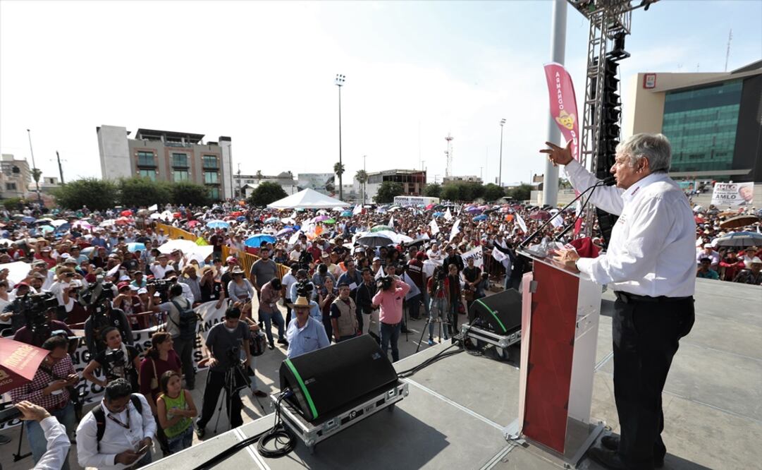 Andrés Manuel López Obrador estuvo en Torreón. Foto: Valente Rosas