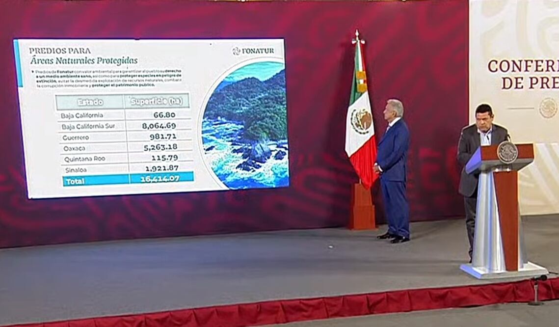 El director general del Fonatur, Javier May, informó que se identificaron 16 mil 414 hectáreas con alto valor ambiental que pueden ser convertidas en áreas naturales protegidas. Foto: especial