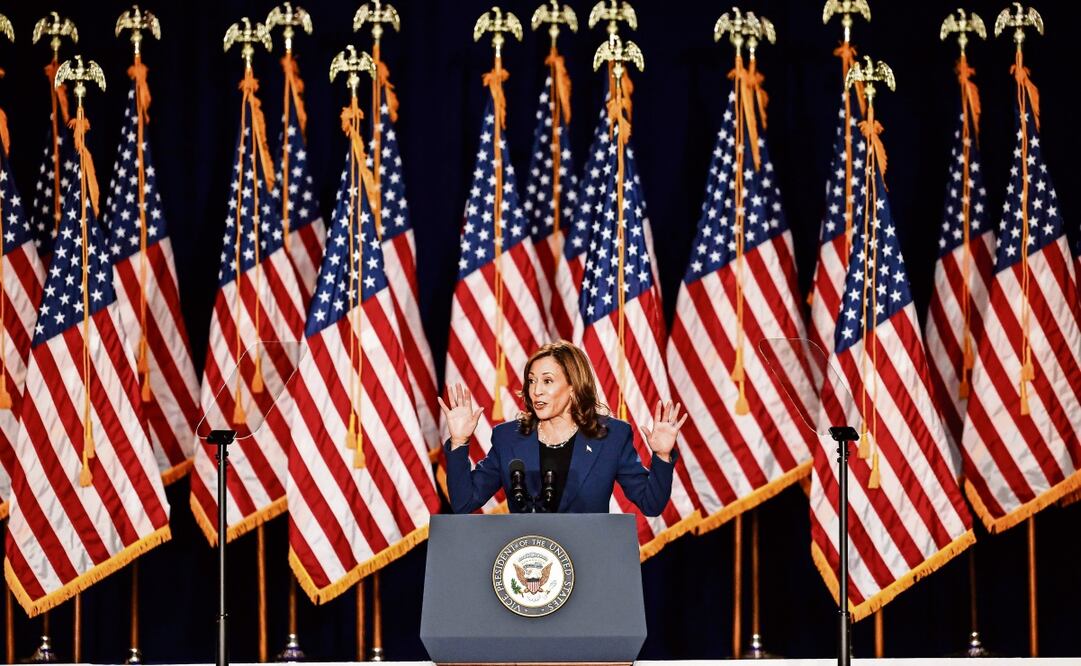 La vicepresidenta de Estados Unidos, Kamala Harris, es la única aspirante a la Casa Blanca que ha calificado para competir por la candidatura presidencial demócrata, anunció el Comité Nacional Demócrata. Foto: Jeffrey Phelps EFE