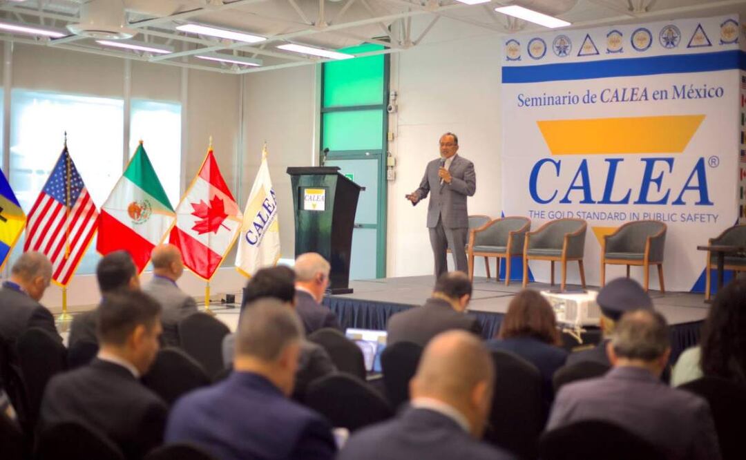 Alcalde de Escobedo, Nuevo León, Andrés Mijes, durante Seminario CALEA en México (29/05/2025). Foto: Especial