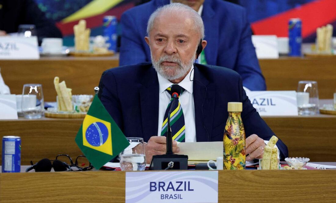 El presidente de Brasil, Luiz Inácio Lula da Silva, pronuncia un discurso durante la sesión inaugural de la Cumbre del G20 en Río de Janeiro, Brasil, el 18 de noviembre de 2024. Foto: AFP