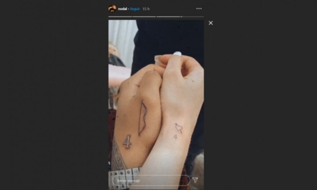Christian Nodal y Belinda hacen votos de amor con tatuaje