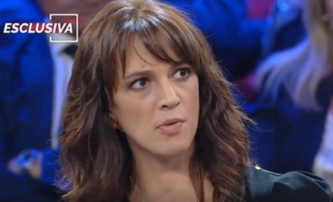 Asia Argento se presentó en la tv italiana FOTO: TOMADA DE VIDEO